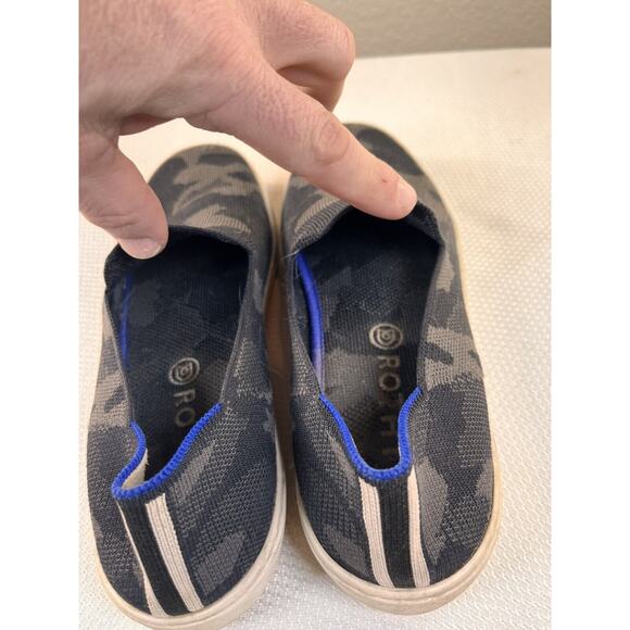 Rothy's The Original Black & Gray Camo Fabric Slip On Loafer Shoes Womens US 9 - Picture 5 of 7